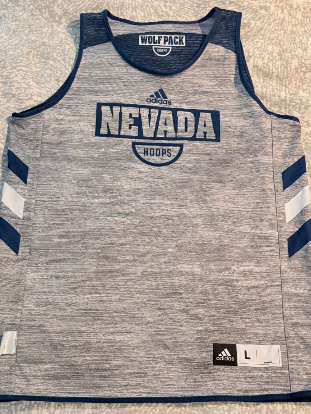 Adidas Nevada Wolf Pack Hoops Reversible Practice Jersey - Men’s Large